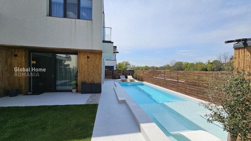 Vila moderna cu piscina, 4 camere, 190 MP,  Corbeanca, Vedere Lac,